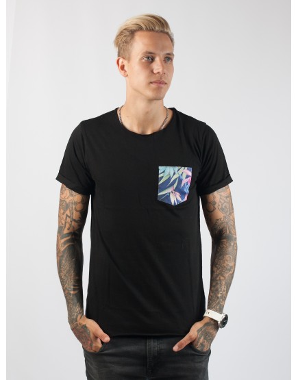 Men t-shirt Black Johnny Colour